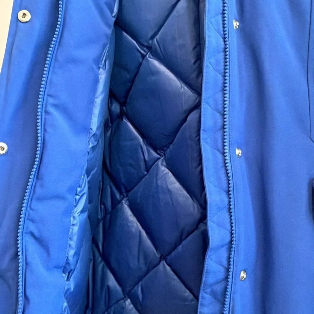 Gap Kids Girl Cold Control Ultra Max Down Parka Coat Blue Size Lg